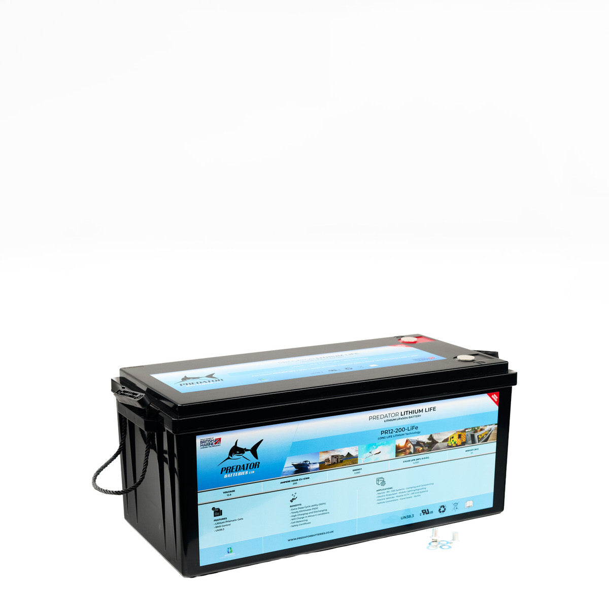 PR12-200-LIFE Predator Batteries 12v 200Ah Lithium 4 Life Battery – 5 Year Guarantee - Powerland.co.uk