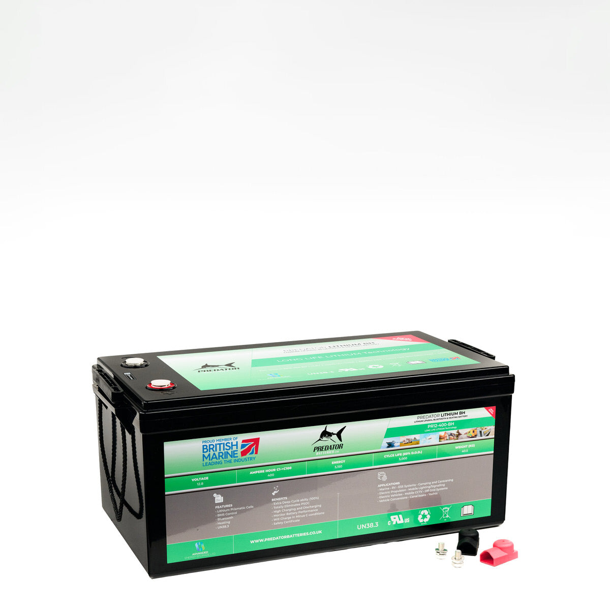 12V 400AH PREDATOR BATTERIES LITHIUM LOW TEMPERATURE LEISURE BATTERY WITH BLUETOOTH - Powerland.co.uk