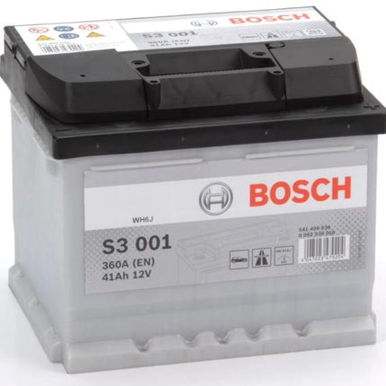 S3 001 BOSCH CAR BATTERY 12V 41AH (CCA 360 amps) Type 063 S3001-Powerland