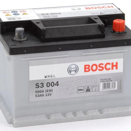 S3 004 BOSCH CAR BATTERY 12V 53AH (CCA 470 amps) Type 065 S3004-Powerland