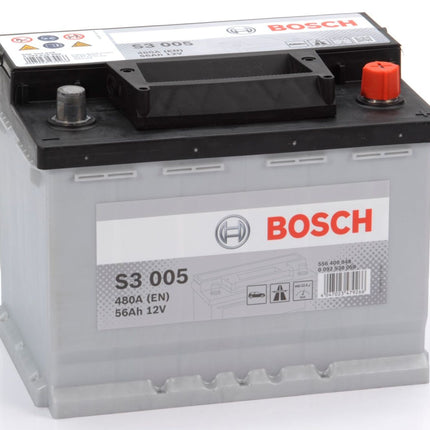 S3 005 BOSCH CAR BATTERY 12V 56AH (CCA 480 amps) Type 027 S3005-Powerland