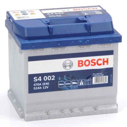 S4 002 BOSCH CAR BATTERY 12V 52AH (CCA 470 amps) Type 079 S4002-Powerland