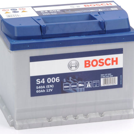 S4 006 BOSCH CAR BATTERY 12V 60AH (CCA 540 amps) Type 078 S4006-Powerland