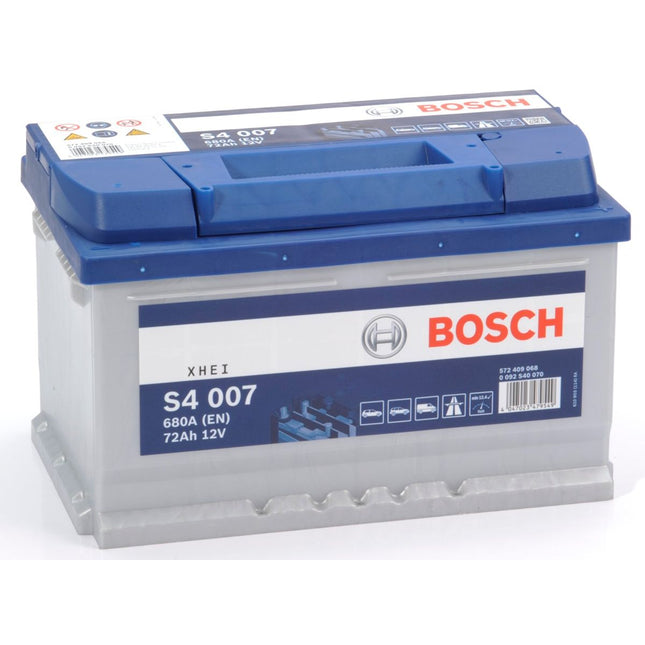 S4 007 BOSCH CAR BATTERY 12V 72AH (CCA 680 amps) Type 100 S4007-Powerland