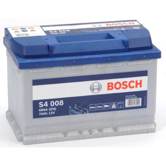 S4 008 BOSCH CAR BATTERY 12V 74AH (CCA 680 amps) Type 096 S4008-Powerland