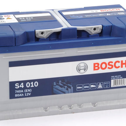 S4 010 BOSCH CAR BATTERY 12V 80AH (CCA 740 amps) Type 110 S4010-Powerland