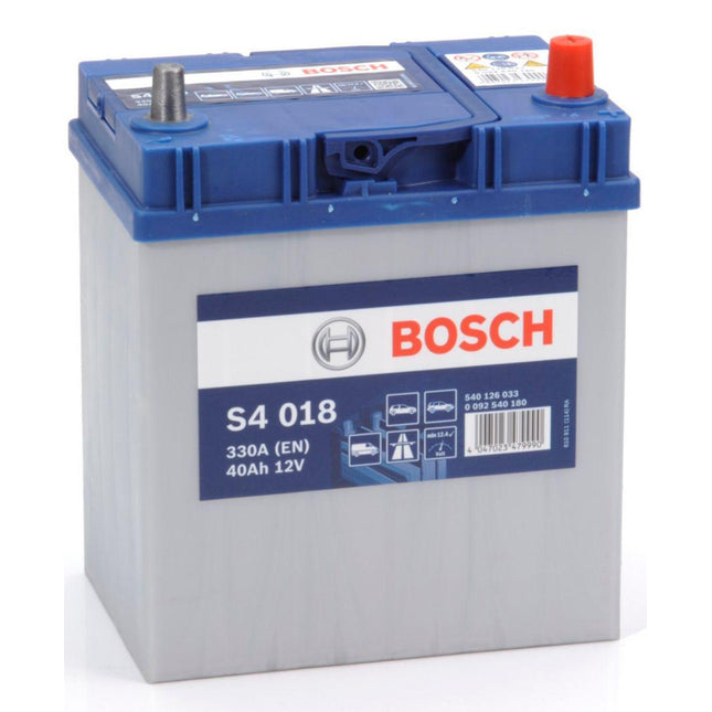 S4 018 BOSCH CAR BATTERY 12V 40AH (CCA 330 amps) Type 054 S4018-Powerland