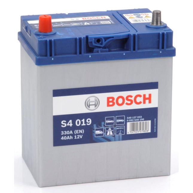 S4 019 BOSCH CAR BATTERY 12V 40AH (CCA 330 amps) Type 055 S4019-Powerland