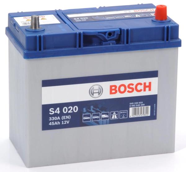 S4 020 BOSCH CAR BATTERY 12V 45AH (CCA 330 amps) Type 044 S4020-Powerland