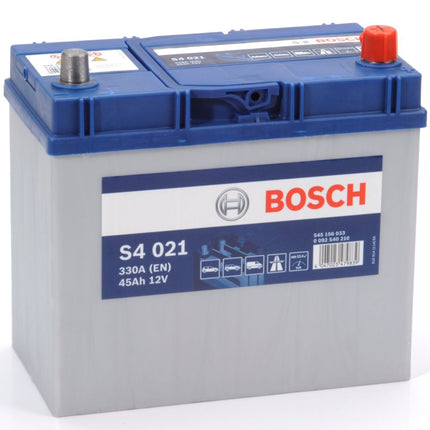 S4 021 BOSCH CAR BATTERY 12V 45AH (CCA 330 amps) Type 048 S4021-Powerland