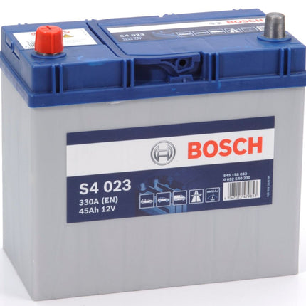 S4 023 BOSCH CAR BATTERY 12V 45AH (CCA 330 amps) Type 049 S4023-Powerland