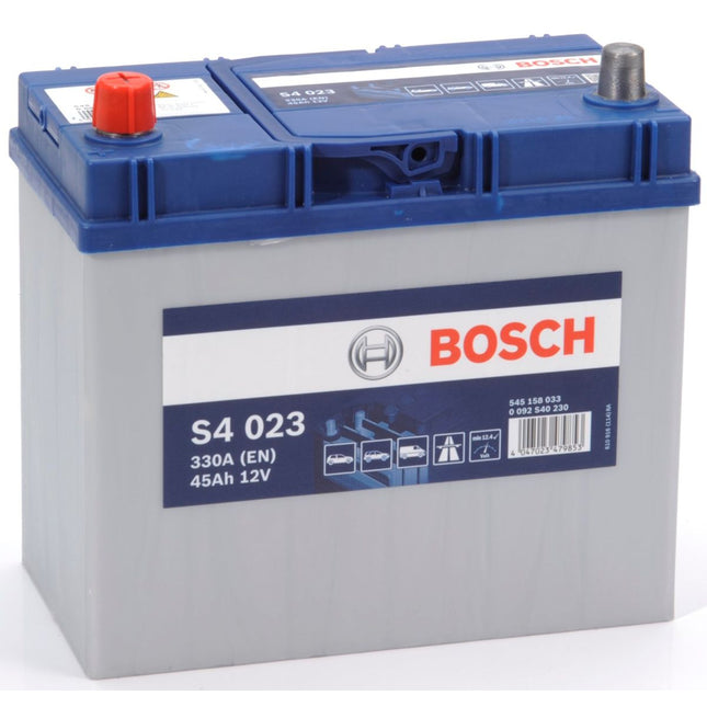 S4 023 BOSCH CAR BATTERY 12V 45AH (CCA 330 amps) Type 049 S4023-Powerland
