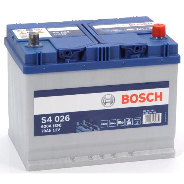 S4 026 BOSCH CAR BATTERY 12V 70AH (CCA 630 amps) Type 068 S4026-Powerland