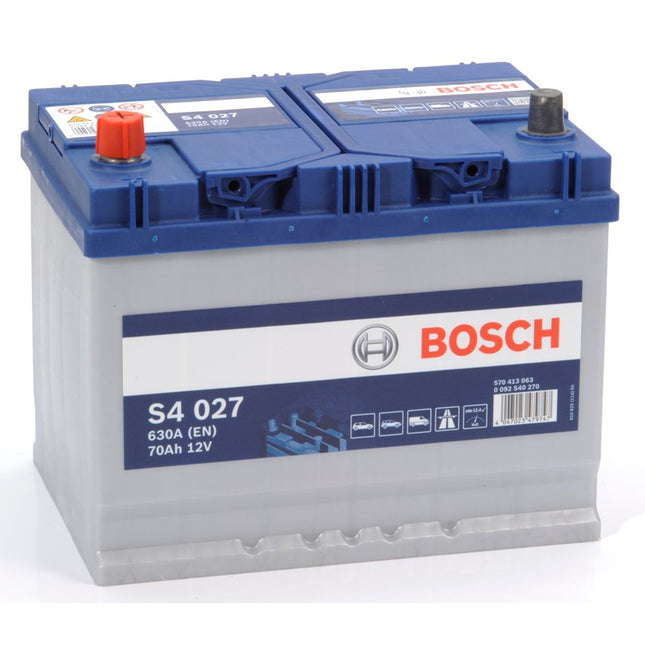 S4 027 BOSCH CAR BATTERY 12V 70AH (CCA 630 amps) Type 069/072 S4027-Powerland