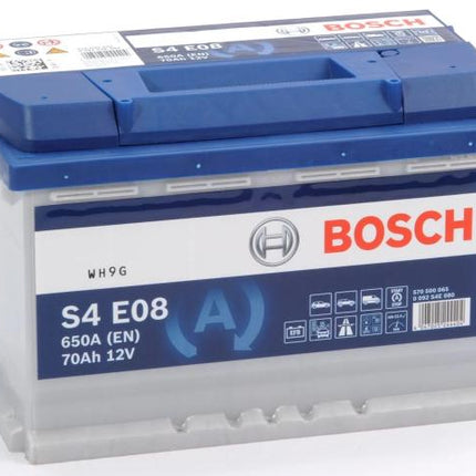 S4 E08 BOSCH CAR BATTERY 12V 70AH (CCA 650 amps) Type 096 S4E08-Powerland