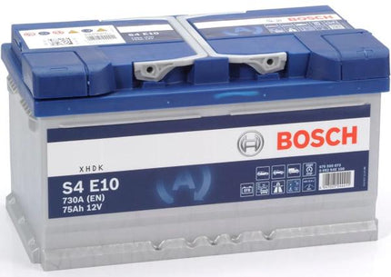 S4 E10 BOSCH CAR BATTERY 12V 75AH (CCA 730 amps) Type 110 S4E10-Powerland