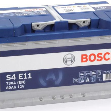 S4 E11 BOSCH CAR BATTERY 12V 80AH (CCA 730 amps) Type 115EFB S4E11-Powerland