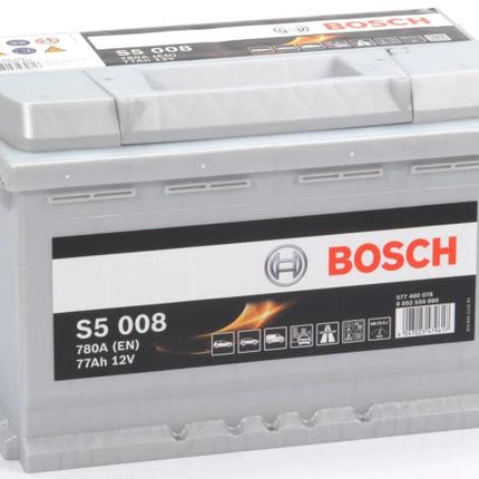 S5 008 BOSCH CAR BATTERY 12V 77AH (CCA 780A) TYPE 096 S5008-Powerland