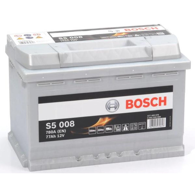 S5 008 BOSCH CAR BATTERY 12V 77AH (CCA 780A) TYPE 096 S5008-Powerland