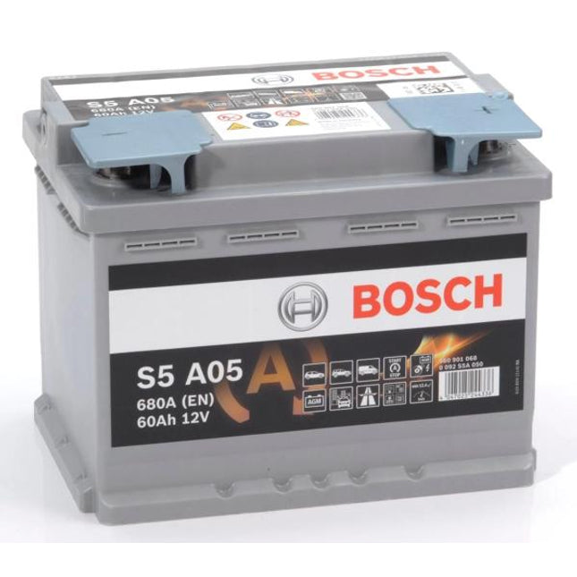 S5 A05 BOSCH AGM CAR BATTERY 12V 60AH (CCA 680amps) Type 027AGM S5A05-Powerland