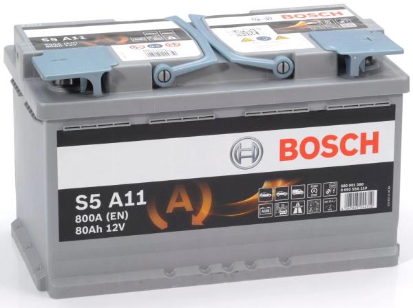 S5 A11 BOSCH AGM CAR BATTERY 12V 80AH (CCA 800amps) Type 115 AGM S5A11-Powerland