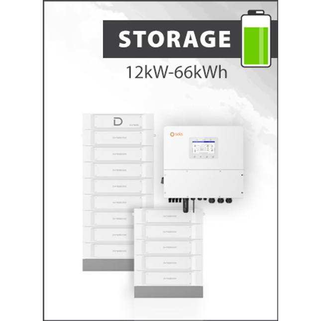 Solis S6 EH3P12K-H-EU and Dyness Stack 100 66kWh Storage Package
