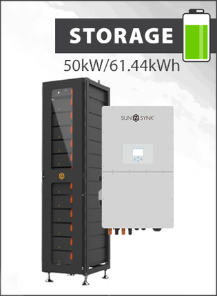 Sunsynk 50kW 3PH Hybrid Inverter with 61.44kWh Battery