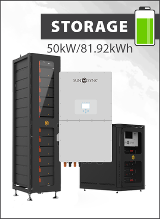 Sunsynk 50kW 3PH Hybrid Inverter with 81.92kWh Battery