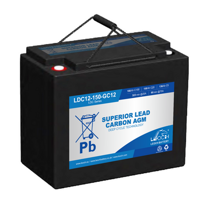 Leoch Superior Lead Carbon Agm 150Ah 12V Ldc12-150-Gc12 Battery