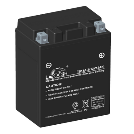 Eb14A-3 - Factory Sealed Motorcycle Battery