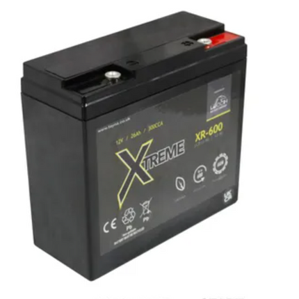 Xtreme Racing Series Xr-600 Agm Battery 26Ah 600A