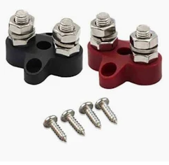 Victron Energy Dual Terminal Stud M8-Linked Set (1 Red 1 Black) - Vbb413020010 Battery