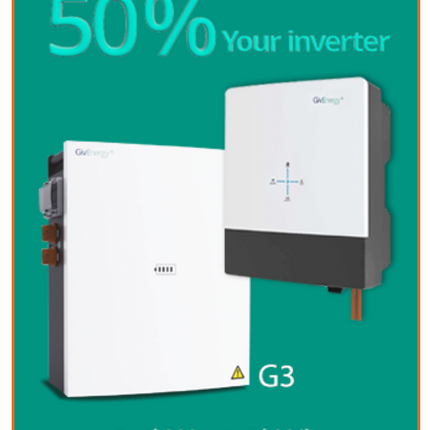 GivEnergy Gen3 - 3.6kW Hybrid with 9.5kWh Gen 3 Battery Package - 50% Off Inverter