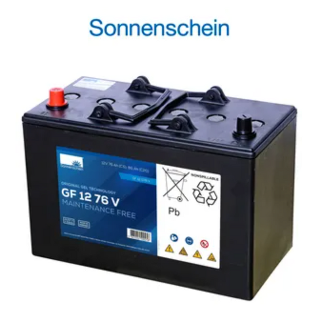 GF12076V SONNENSCHEIN BATTERY GF1276V GF12070V 12V 79AH - Powerland.co.uk