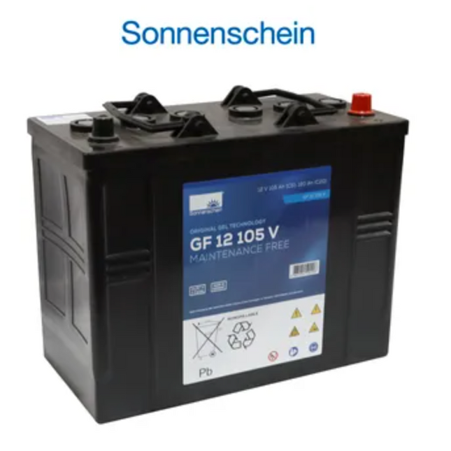 GF12105V SONNENSCHEIN GEL BATTERY (GF 12 105 V) 12V 120AH - Powerland.co.uk