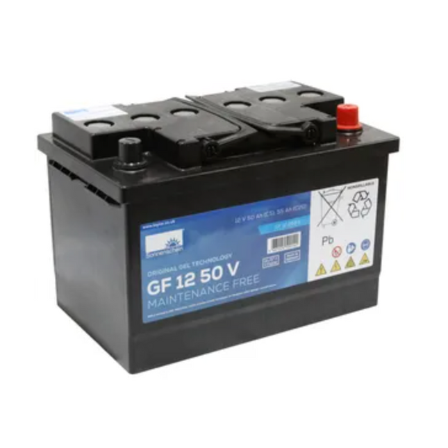 GF12050V SONNENSCHEIN GEL BATTERY (GF1250V / GF 12 50 V) 12V 55AH - Powerland.co.uk