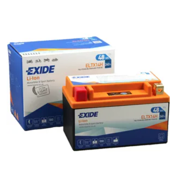 ELTX14H Exide Li-Ion Lithium Motorbike Battery 12V - Powerland.co.uk