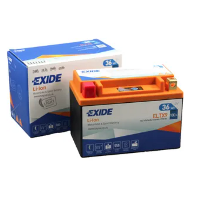 ELTX9 Exide Li-Ion Lithium Motorbike Battery 12V - Powerland.co.uk
