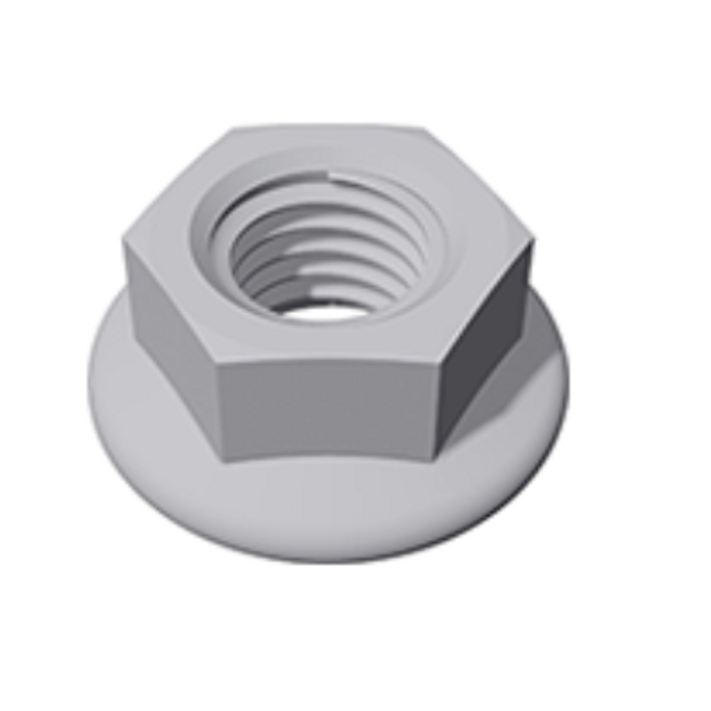 Flange nut M10 with locking teeth - Powerland.co.uk