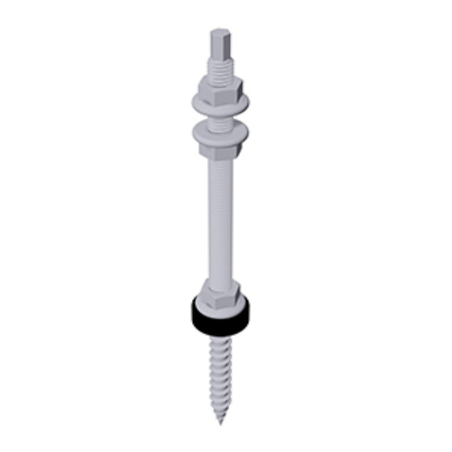 Hanger Bolt Kit 10 x 200 assembled - Wood Purlins
