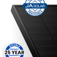 JA Solar 500W N-Type Bifacial Double Glass Panel All Black - Powerland.co.uk