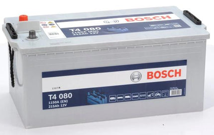 T4 080 BOSCH TRUCK BATTERY 12V 215AH (CCA 1150 amps) UK 625HD T4080-Powerland