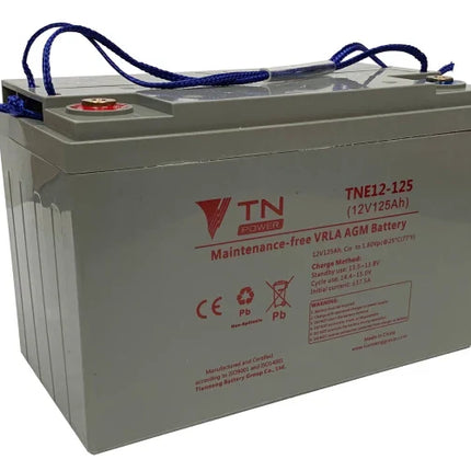 Tn Power Agm 12V 125Ah Deep Cycle Battery - Tne12-125