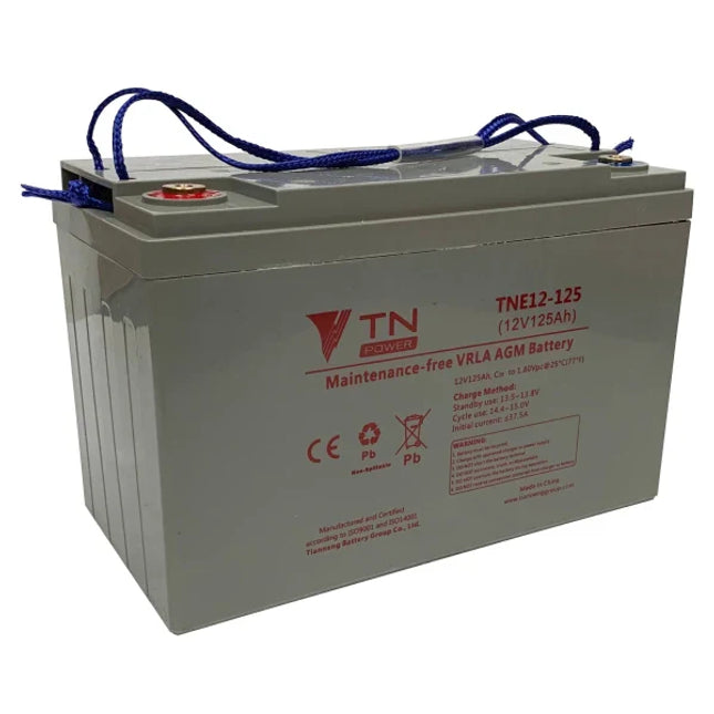 Tn Power Agm 12V 125Ah Deep Cycle Battery - Tne12-125