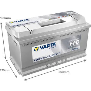 LED95 VARTA PROFESSIONAL DUAL PURPOSE EFB LEISURE BATTERY 95AH (LFD90) (930095085) - Powerland.co.uk
