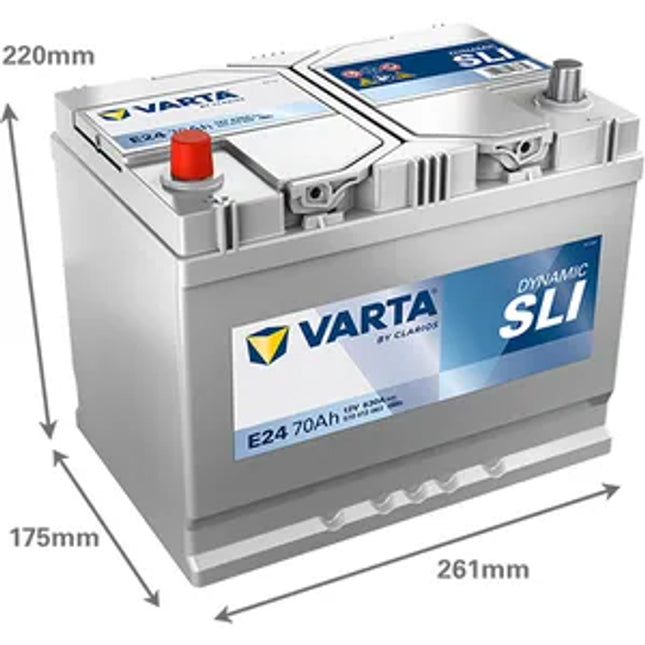 E24 VARTA BLUE DYNAMIC CAR BATTERY 12V 70AH (570413063) (069 071 072) - Powerland.co.uk