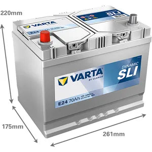 E24 VARTA BLUE DYNAMIC CAR BATTERY 12V 70AH (570413063) (069 071 072) - Powerland.co.uk