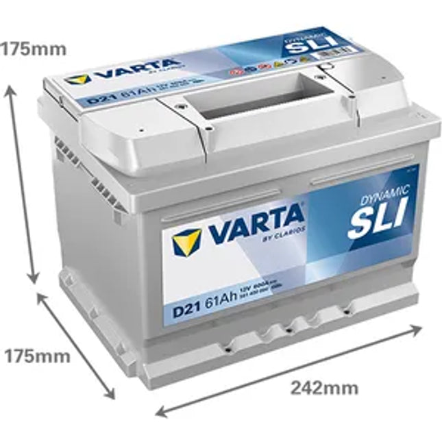 D21 VARTA SILVER DYNAMIC CAR BATTERY 12V 61AH (561400060) (075) - Powerland.co.uk