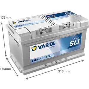 F18 Varta Silver Dynamic Car Battery 85Ah (585200080) (110) - Powerland.co.uk