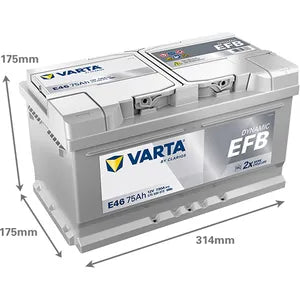 E46 VARTA START-STOP EFB CAR BATTERY 12V 75AH (575 500 073) TYPE 110EFB - Powerland.co.uk